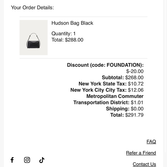 BRAND NEW Freja New York Hudson Bag, black - Picture 10 of 10